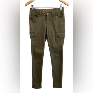 Wax Jean: Olive Green Jeans with Side Pockets